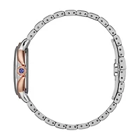 Citizen Ceci Womens Diamond Accent Two Tone Stainless Steel Bracelet Watch Em0956-54a