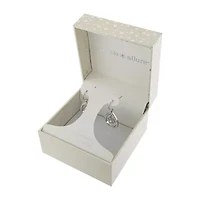 Sparkle Allure Womens Crystal Pure Silver Over Brass Pear Drop Earrings