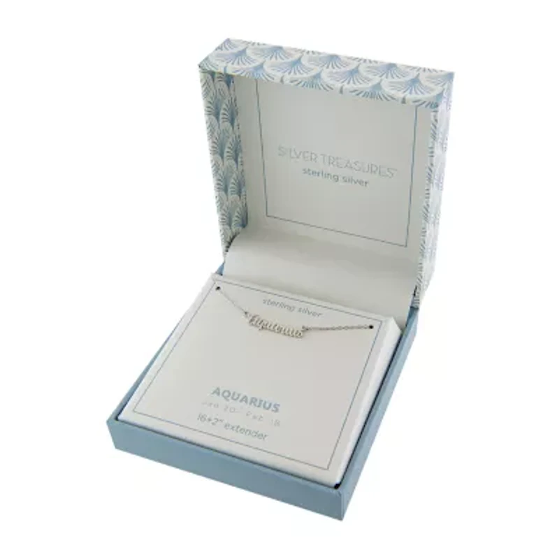 Silver Treasures Zodiac Womens Sterling 16 Inch Pendant Necklace