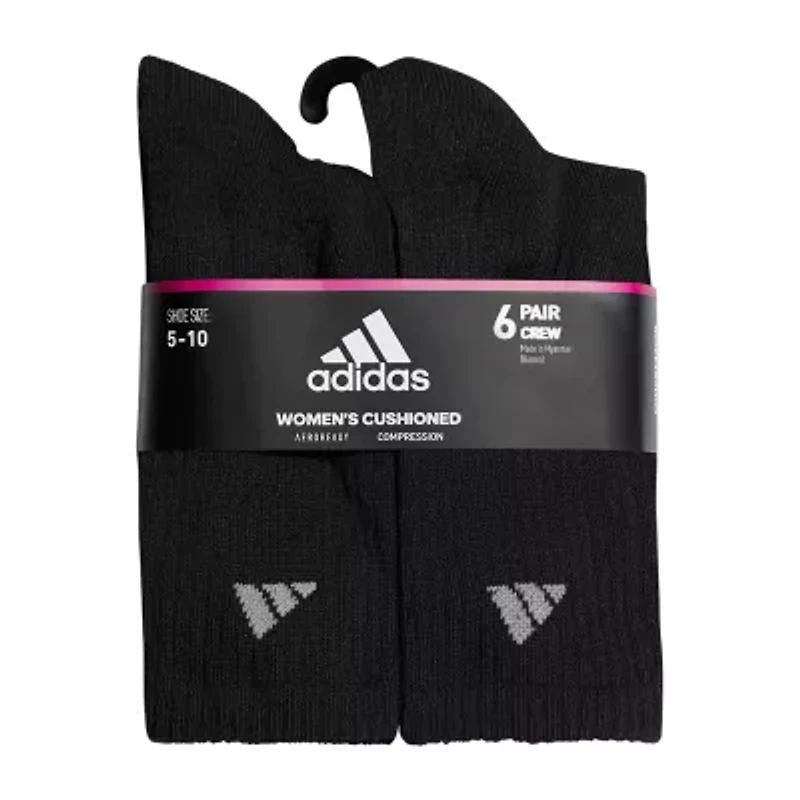 adidas Cushioned Womens 6 Pair Crew Socks