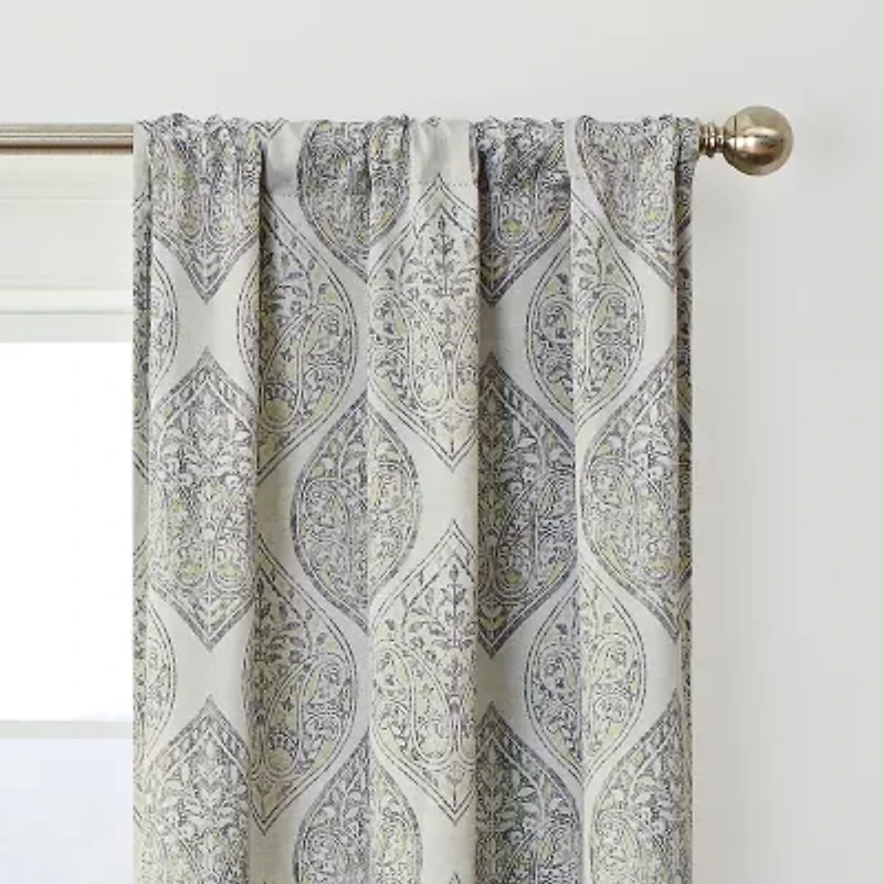 Eclipse Kerry Ogee Rod Pocket Energy Saving Blackout Set of 2 Curtain Panel