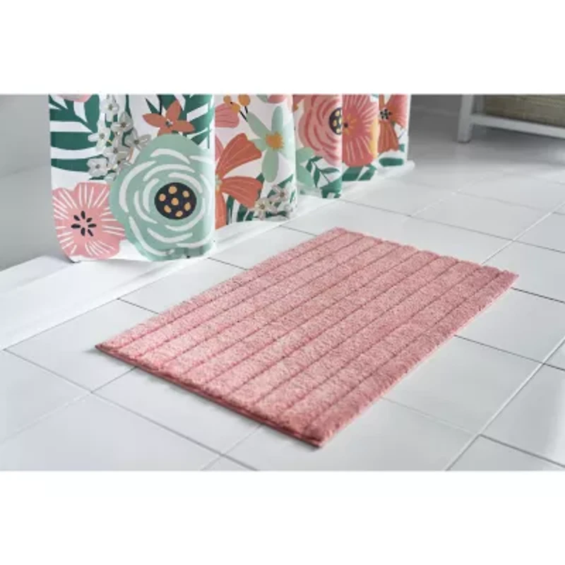 Home Expressions Floral Border Shower Curtain