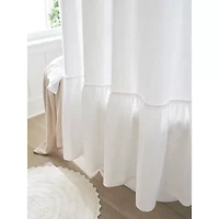 Linden Street Solid Ruffle Shower Curtain