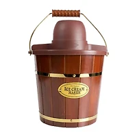 Nostalgia 4-Quart Wood Bucket Ice Cream Maker