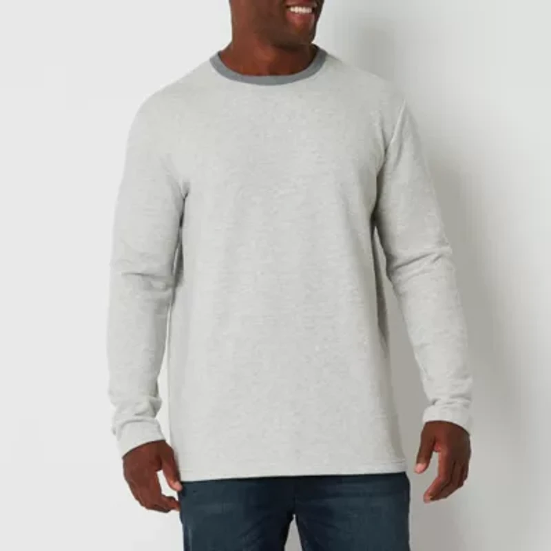 St. John's Bay Mens Crew Neck Long Sleeve Big and Tall Sweatshirt