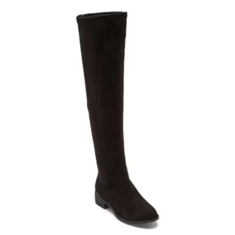 Worthington Womens Philomena Stacked Heel Over the Knee Boots