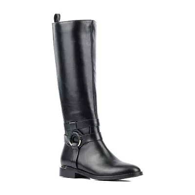 Torgeis Womens Belladona Tall Stacked Heel Riding Boots