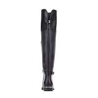 Torgeis Womens Coral Tall Block Heel Over the Knee Boots