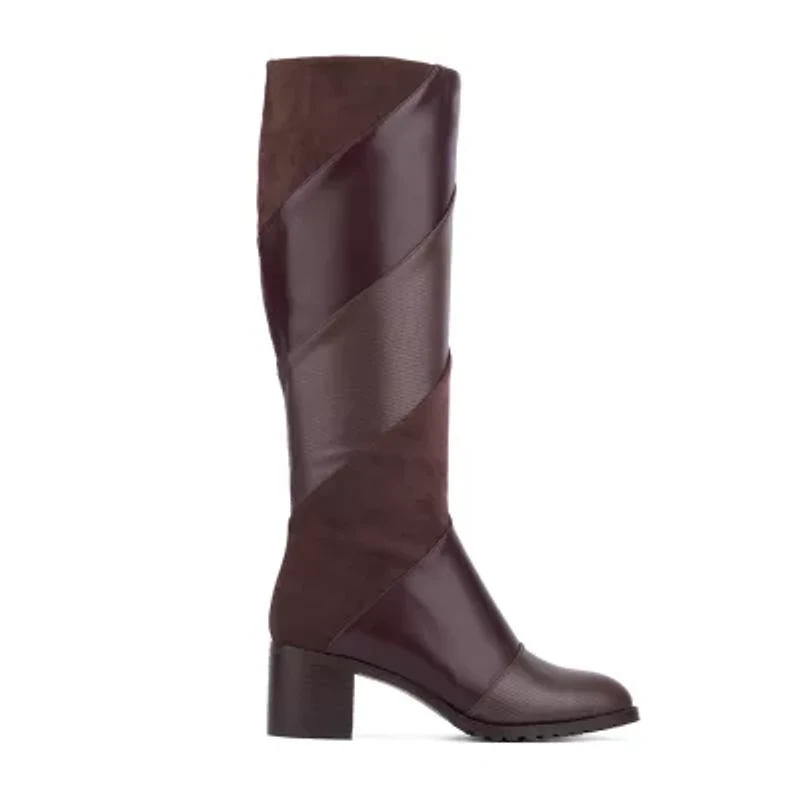 Torgeis Womens Magnolia Tall Stacked Heel Dress Boots