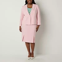 Black Label by Evan-Picone Womens Plus Suit Skirt