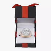 Womens 2 CT. T.W. Natural White Diamond 10K Rose Gold Cushion Halo Bridal Set