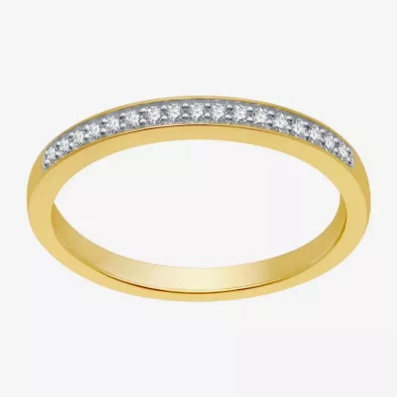 I Said Yes (H-I / I1) Womens 1/10 CT. T.W. Lab Grown White Diamond Sterling Silver Wedding Band