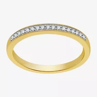 I Said Yes (H-I / I1) Womens 1/10 CT. T.W. Lab Grown White Diamond Sterling Silver Wedding Band