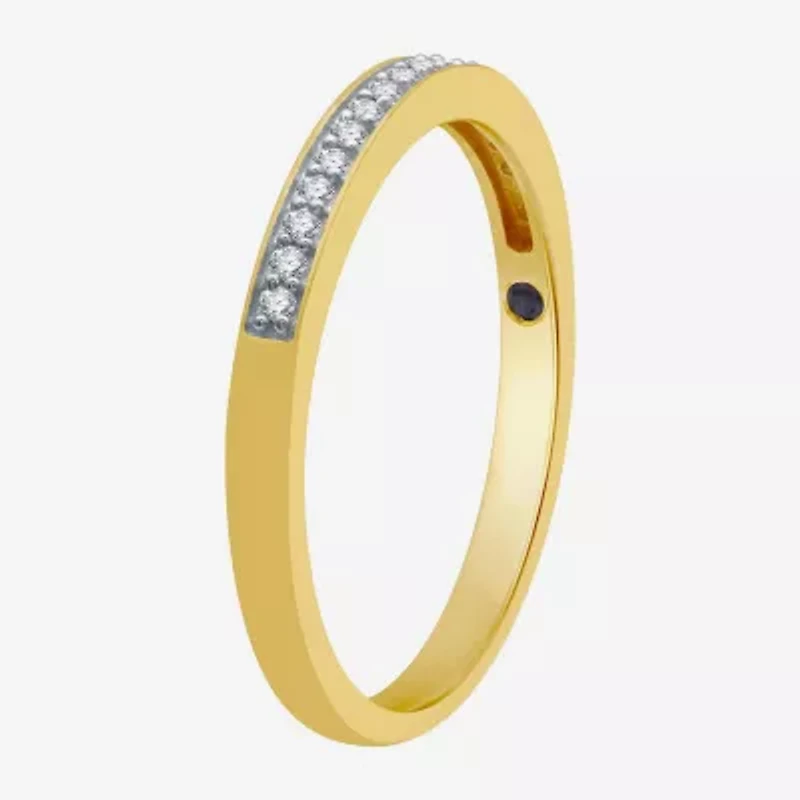 I Said Yes (H-I / I1) Womens 1/10 CT. T.W. Lab Grown White Diamond Sterling Silver Wedding Band