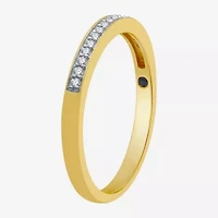 I Said Yes (H-I / I1) Womens 1/10 CT. T.W. Lab Grown White Diamond Sterling Silver Wedding Band