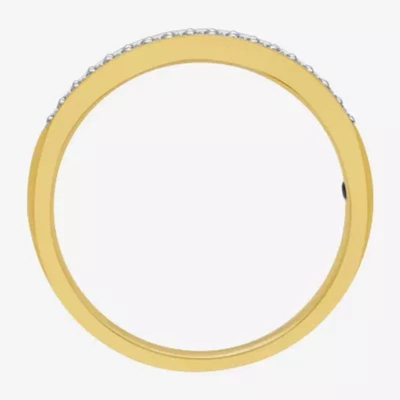 I Said Yes (H-I / I1) Womens 1/10 CT. T.W. Lab Grown White Diamond Sterling Silver Wedding Band