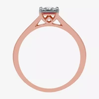 I Said Yes (H-I / I1) Womens 1/4 CT. T.W. Lab Grown White Diamond 14K Rose Gold Over Silver Sterling Solitaire Bridal Set