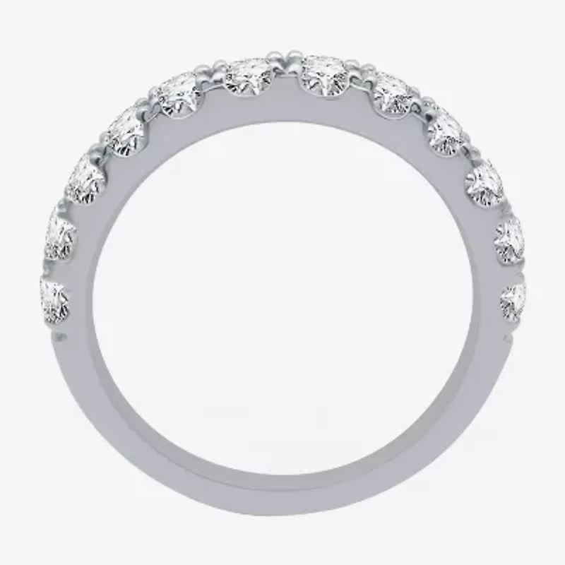 (H-I / I1) Womens 4 CT. T.W. Lab Grown White Diamond 10K Gold Pear Side Stone Halo Bridal Set