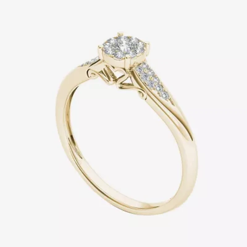 CT.T.W. Natural Diamond 10K Yellow Gold Engagement Ring