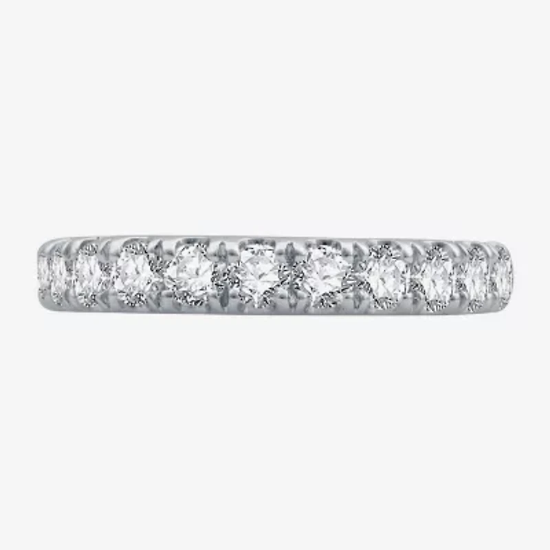 (H-I / I1) Womens 1 CT. T.W. Lab Grown White Diamond 10K Gold Wedding Band