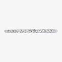 Womens 1/10 CT. T.W. Natural White Diamond 10K Gold Wedding Band