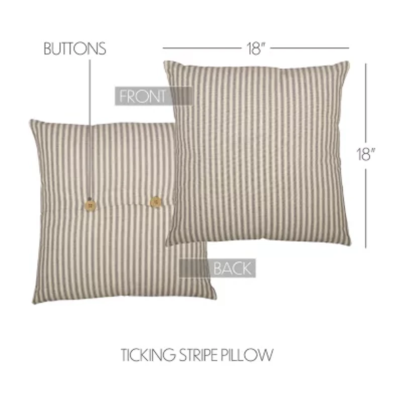 VHC Brands Grace Square Throw Pillow