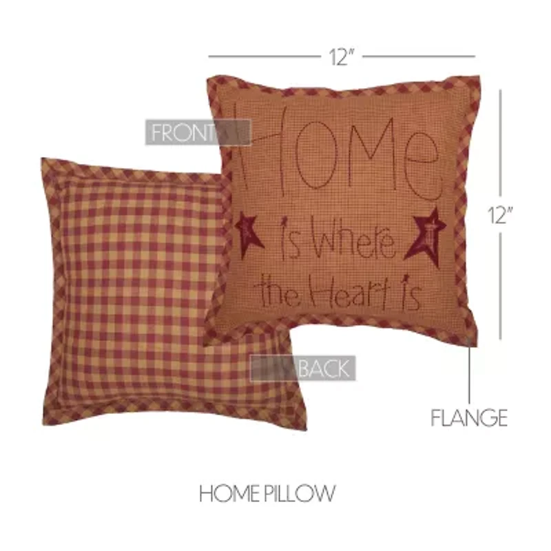 VHC Brands Ninepatch Star Square Throw Pillow