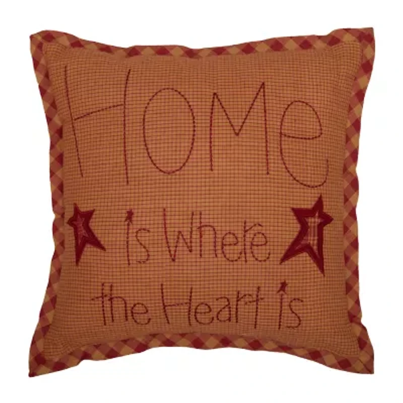 VHC Brands Ninepatch Star Square Throw Pillow