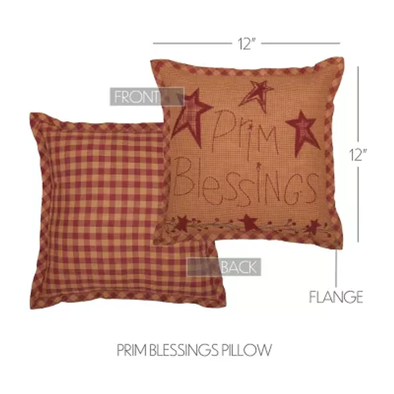 VHC Brands Ninepatch Star Square Throw Pillow