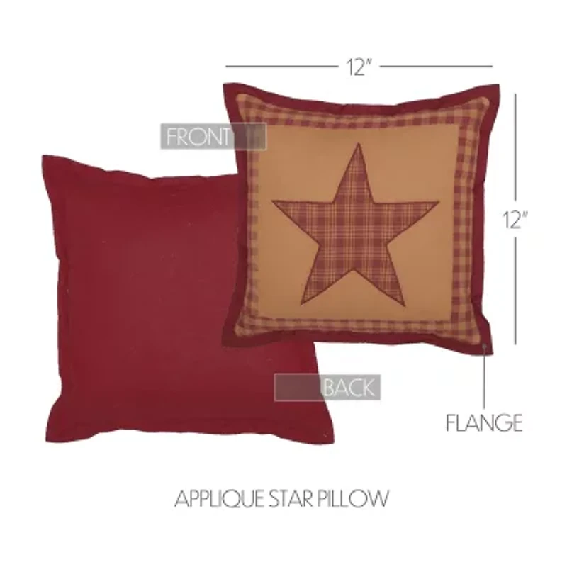VHC Brands Ninepatch Star Square Throw Pillow
