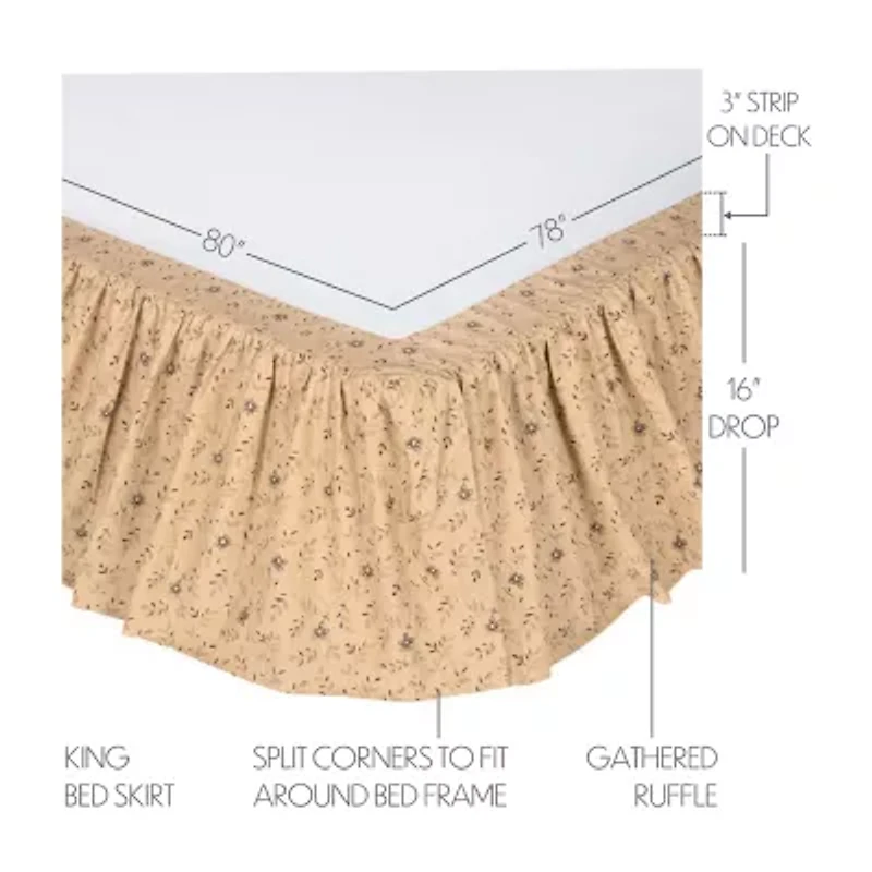 VHC Brands Cobblestone Bed Skirt