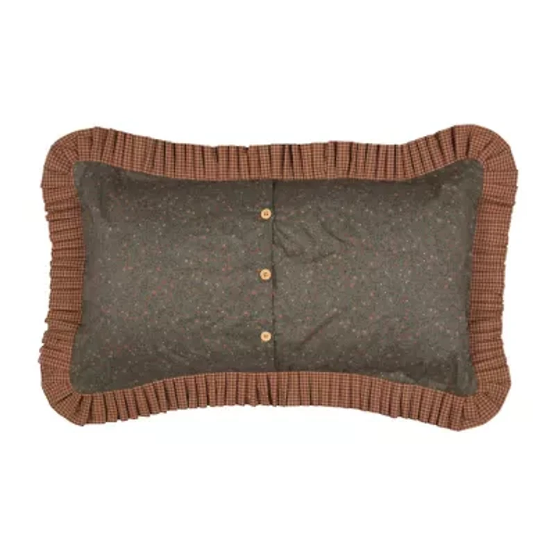 VHC Brands Cinnamon Plaid Reversible Pillow Sham