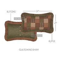 VHC Brands Cinnamon Plaid Reversible Pillow Sham