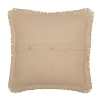 VHC Brands Veranda Burlap Natural Reversible Euro Sham