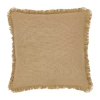 VHC Brands Veranda Burlap Natural Reversible Euro Sham