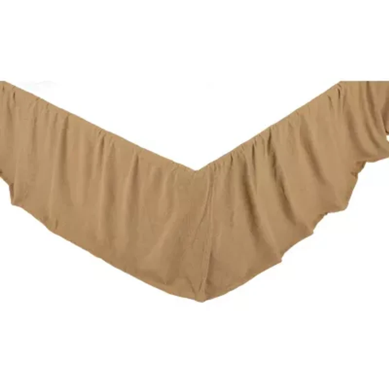 VHC Brands Veranda Burlap Natural Bed Skirt