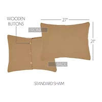 VHC Brands Veranda Burlap Natural Reversible Pillow Sham