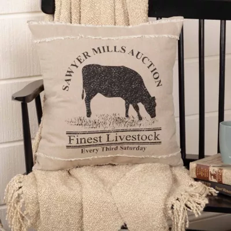 VHC Brands Miller Farm 18x18 Throw Pillow