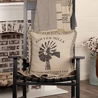 VHC Brands Miller Farm Windmill 18x18 Throw Pillow