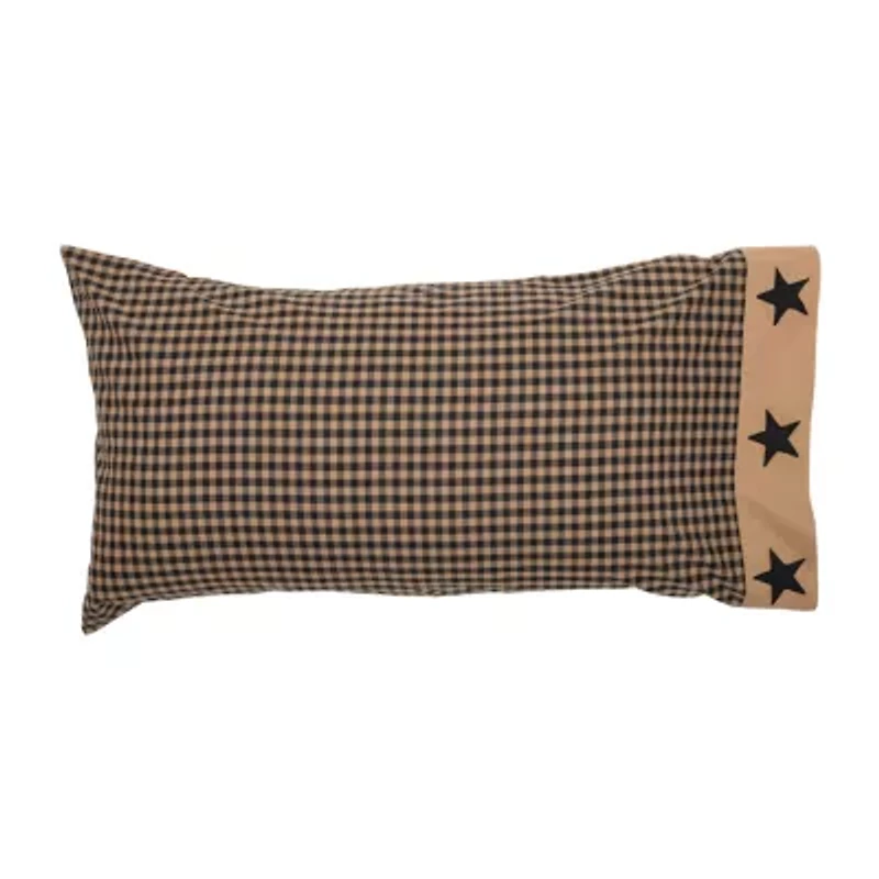 VHC Brands Country Check Star Pillowcases