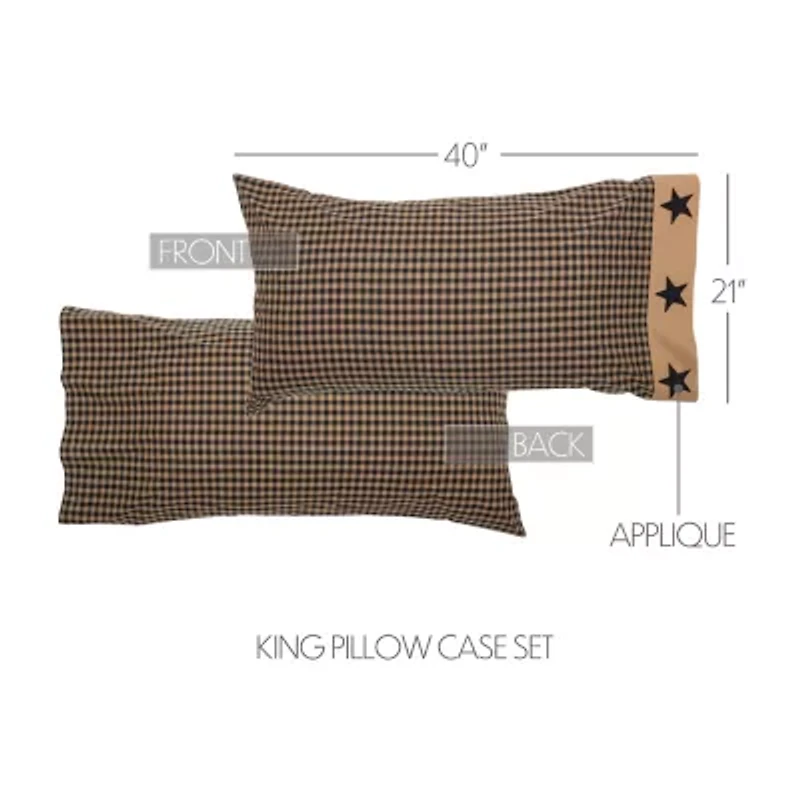 VHC Brands Country Check Star Pillowcases