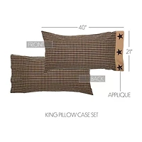 VHC Brands Country Check Star Pillowcases