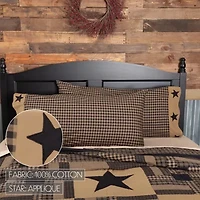 VHC Brands Country Check Star Pillowcases