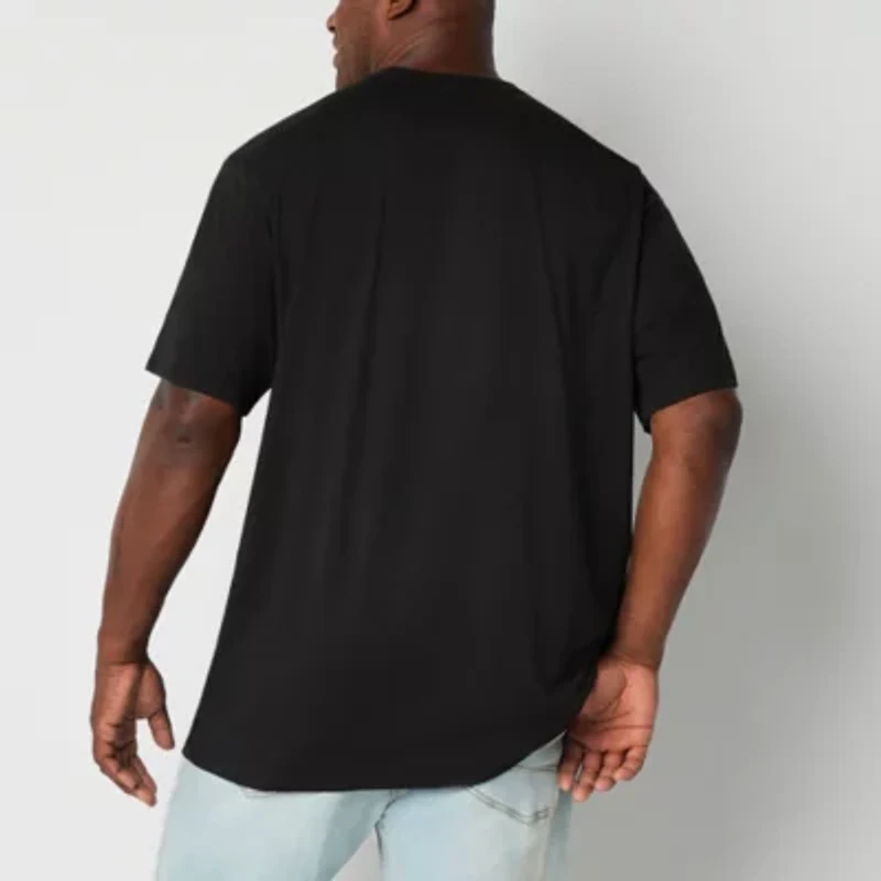 Airwalk Mens Crew Neck Short Sleeve Regular Fit Big and Tall Graphic T-Shirt