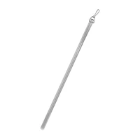 Rod Desyne 1/2" Fluted Clear Baton With Snap Hook Curtain Wand