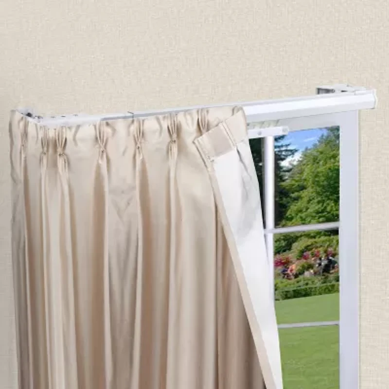 Rod Desyne One-Way Cord Traverse Adjustable Curtain Rod - Left
