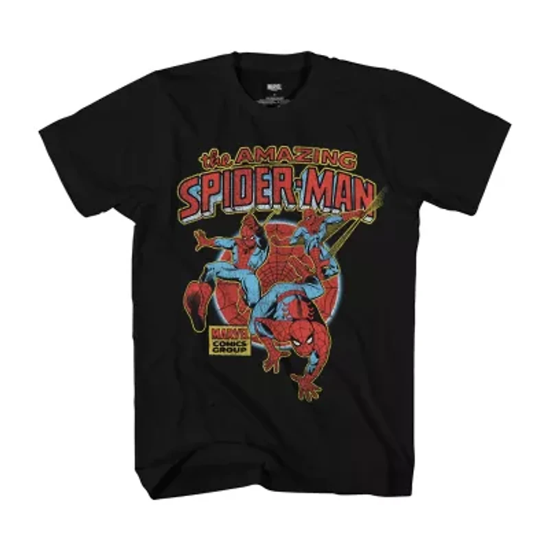Mens Short Sleeve Spiderman Graphic T-Shirt