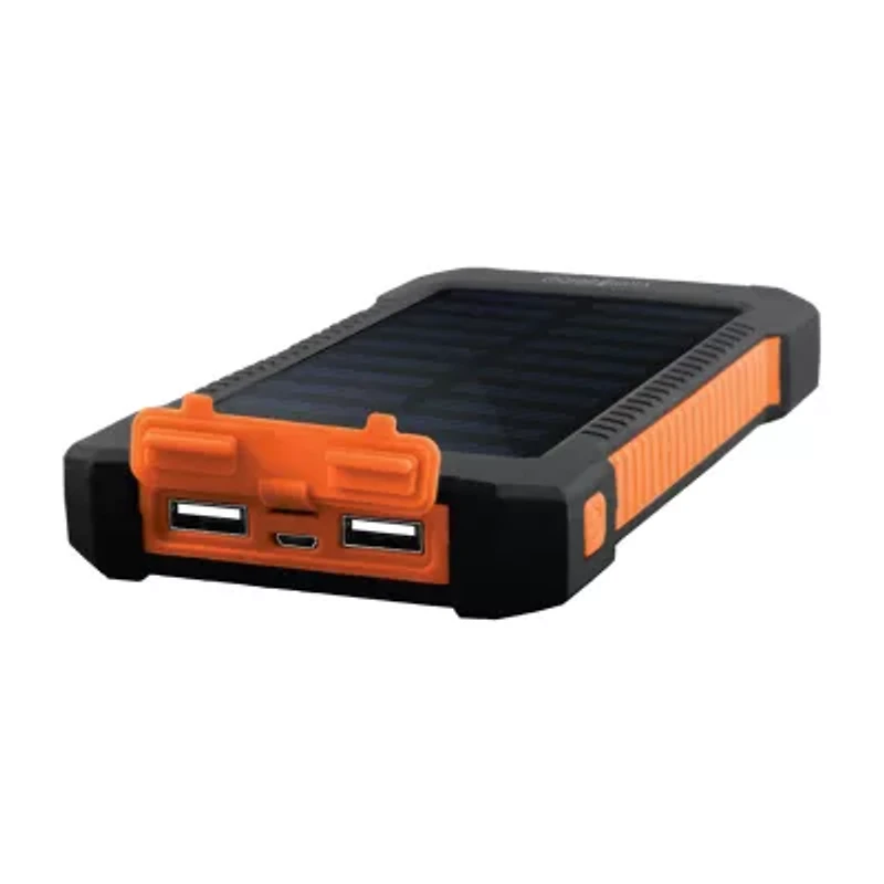 Chargeworx 10000Mah Premium Solar Power Bank with Dual USB Ports