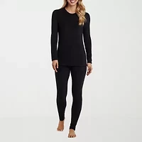 Cuddl Duds Womens Fleecewear Crew Neck Long Sleeve Thermal Shirt