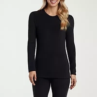 Cuddl Duds Womens Fleecewear Crew Neck Long Sleeve Thermal Shirt
